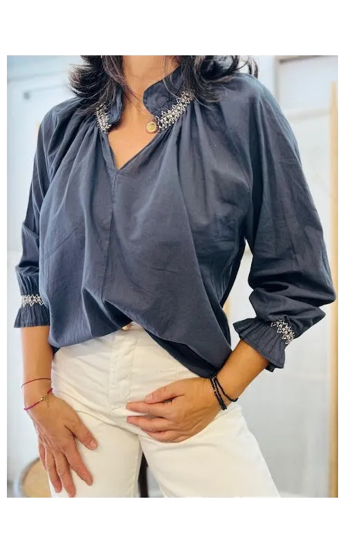 Blusa Vela Gris